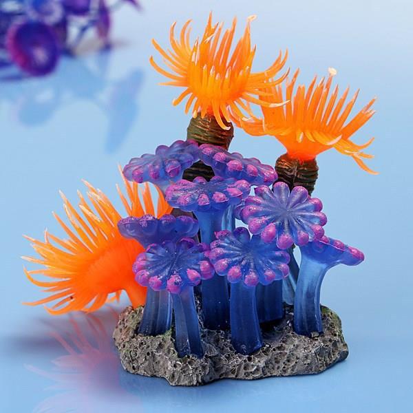 广州鱼缸造景装饰软体珊瑚 塑胶仿真树脂海胆 海洋生物 MI403C紫