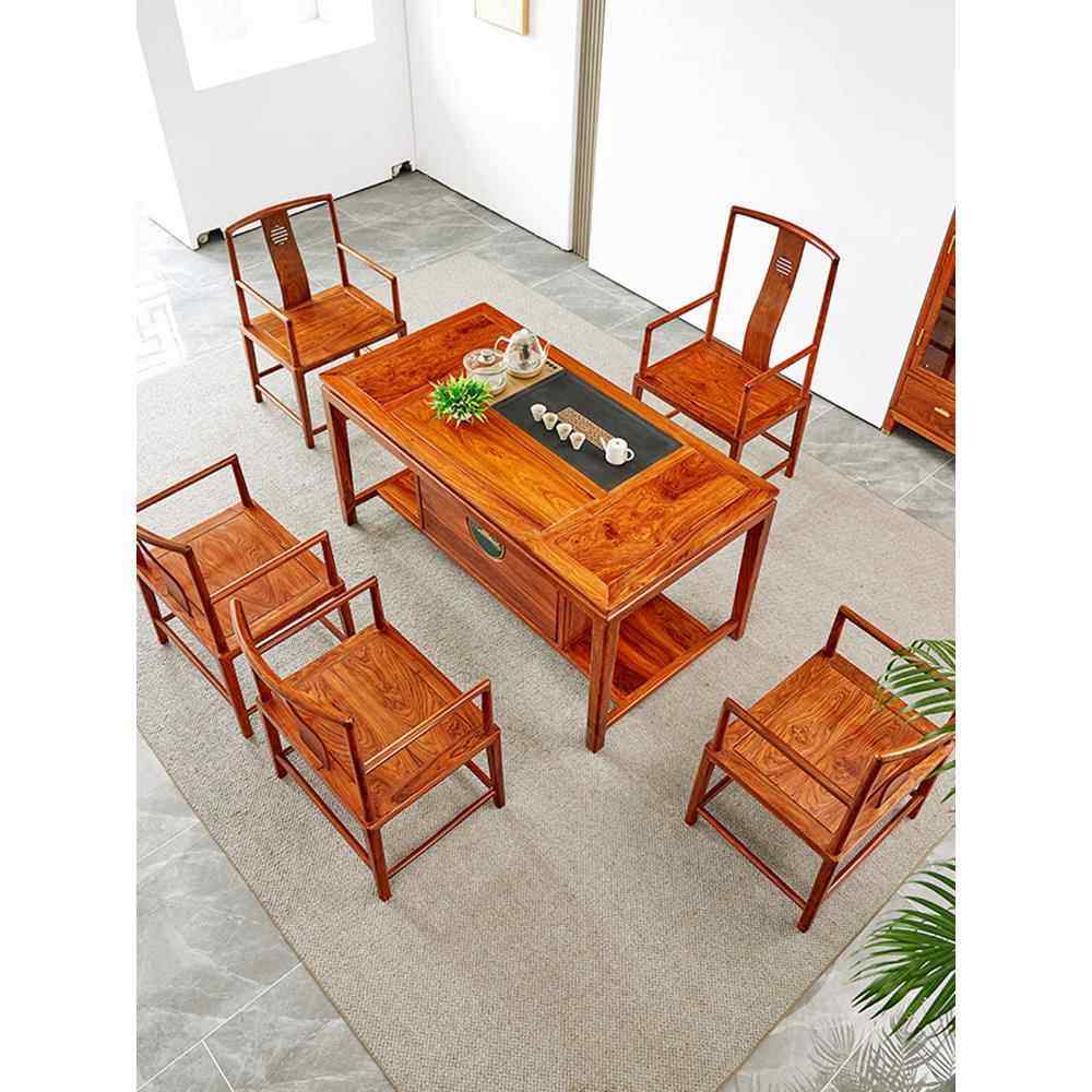 红木茶桌椅组合刺猬紫檀实木干泡茶几花梨新中式功夫茶台客厅家具,住宅家具,红木茶桌/茶台,淘宝优惠券,粉丝福利购,淘宝优惠卷