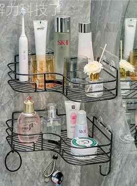 免打卫生间浴室三角置物上架壁式厕所ZWJ-SJJ-洗手挂孔间洗漱台墙