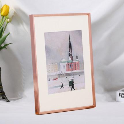 0J0裱画框520片53*38拼图1000片50*75相框收纳框架铝合金简约拼图