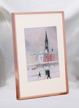 0J0裱画框520片53*38拼图1000片50*75相框收纳框架铝合金简约拼图