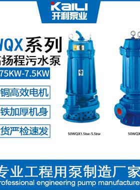 2寸扬程家用小型污水泵34959程高用泵潜水楼排污泵螺纹口220v/高3