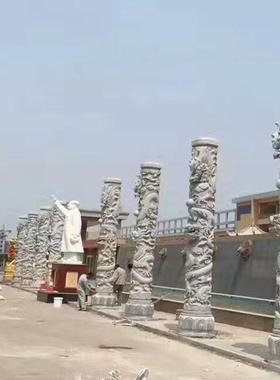 华表龙柱石雕盘龙文化柱大理石广场华表龙柱石材龙柱雕刻可安装