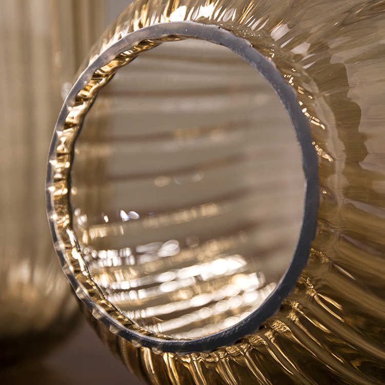 现代简约彩色玻璃花瓶摆件客厅家居桌面花瓶手工水培花器软装配饰