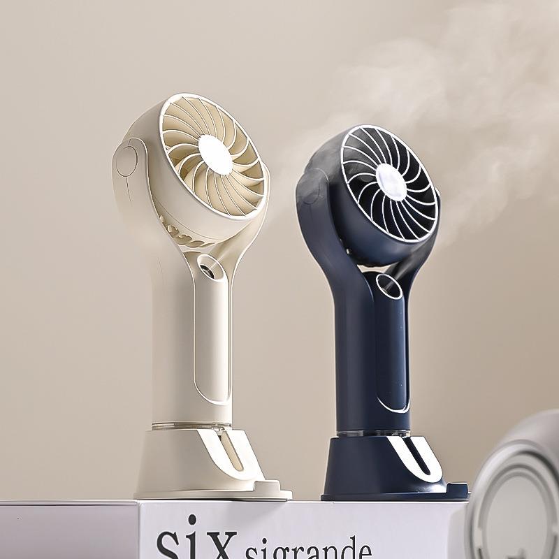 新款直销夏季喷雾风扇加湿桌面充电办工宿舍家用低噪高速制冷手持