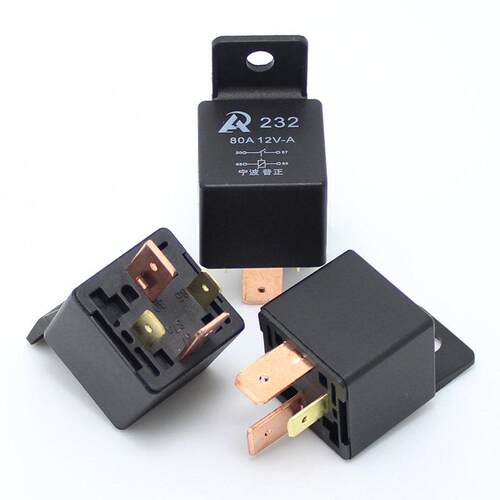 Ap大电流汽车继电器Dc 9.5mm大引脚12V24V80A4P宽引脚固定孔