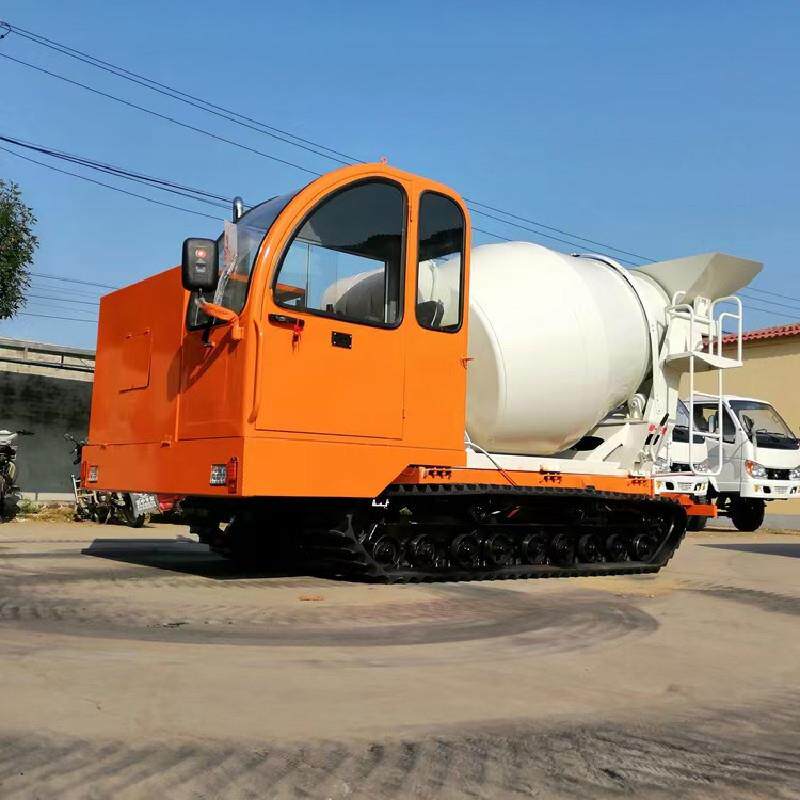 混泥土搅拌车 乡镇民用自制履带式小型3立方水泥罐车商混搅拌车厂