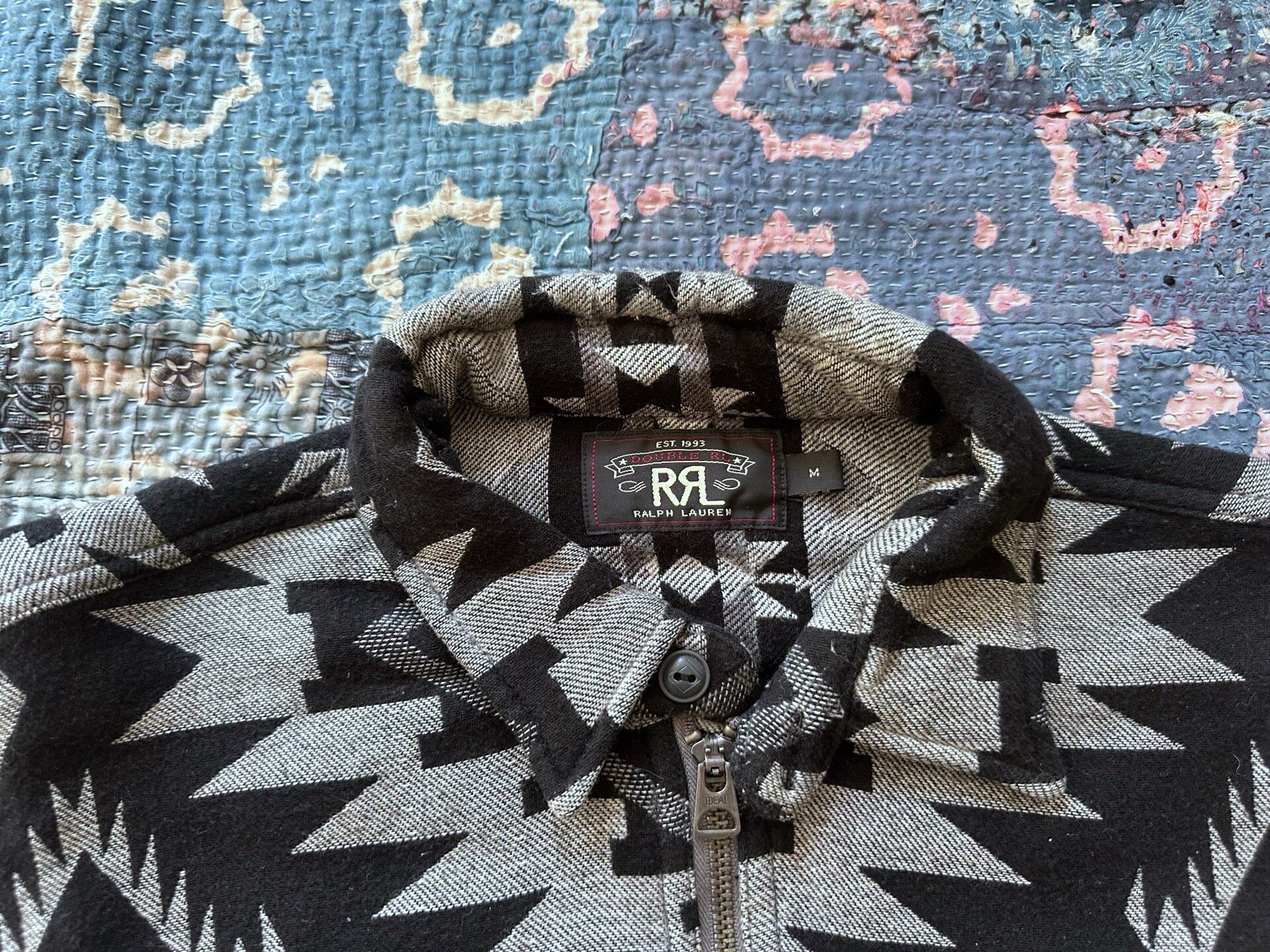 RRL Southwest Half-Zip Long-Sleeve Shirt — label