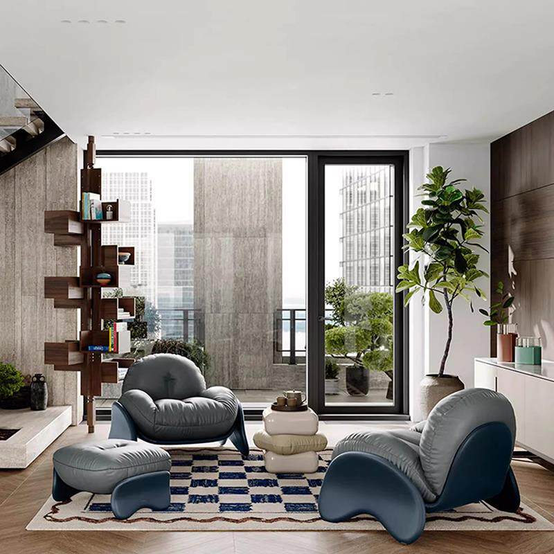 北欧设计师创意单人沙发椅轻奢客厅阳台休闲懒人椅现代简约躺椅