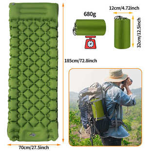 新款 充气垫户外帐篷露营垫午休充气睡垫 充气垫防潮保暖加厚脚踩式