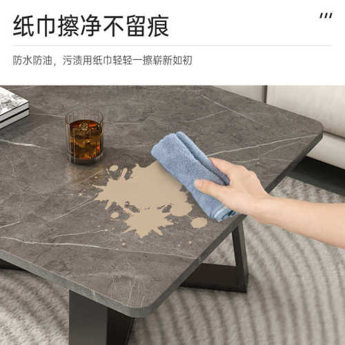 岩板茶几北欧客厅家用小户型意式极简小桌子简约现代轻奢阳台茶桌