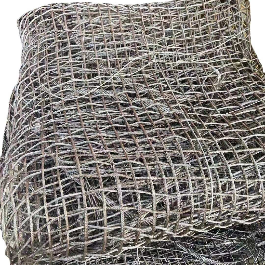 手编钢丝绳吊网网片网兜，建筑垃圾水泥钢丝网，砖块石头起重吊网