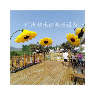 感应花朵LED灯人体自动开合感应牵牛花景区路灯气模 网红渐变款