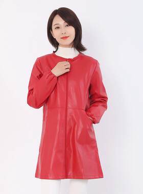 高档羽绒服罩用衣大人女PU软加皮防水油护衣厨房家工作服绒防长袖