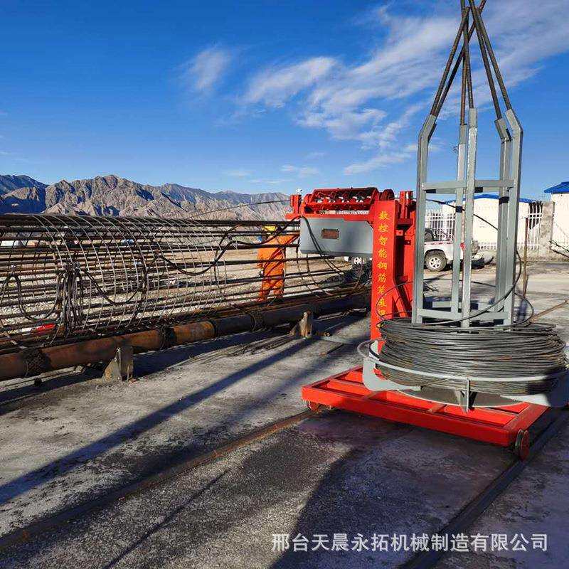 桥梁桥梁工程 大型钢筋缠绕地笼机 全自动智能钢筋笼盘筋机