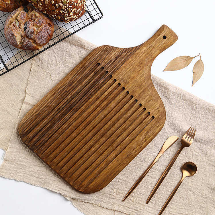 创意特色北欧风格餐具实木托盘凹槽木质面包板披萨板厂家批发
