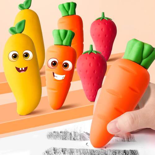 Jumbo Fruit Erasers - Creative Student Stationery for Kinder
