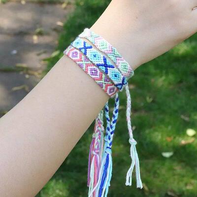 Women Man Woven Friendship Bracelet Handmade Braided Rope Me