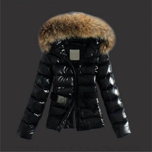 Imitation Raccoon Hairy Neck Women's Skinny Down Cotton