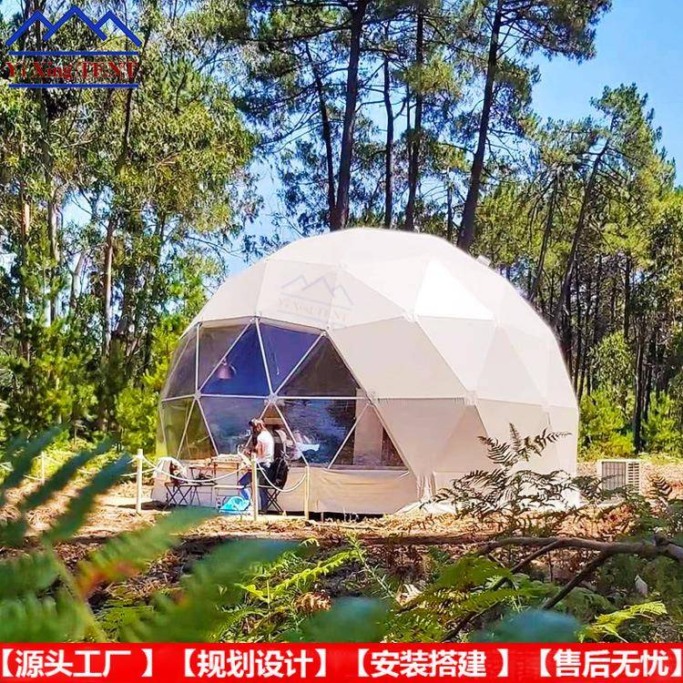 6mdometent出口穹顶帐篷酒店度假村野奢露营帐篷民宿可清关