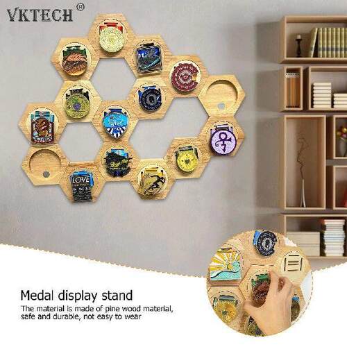 Medal Holder Display - 1 Pack, Honeycomb Combination Medal
