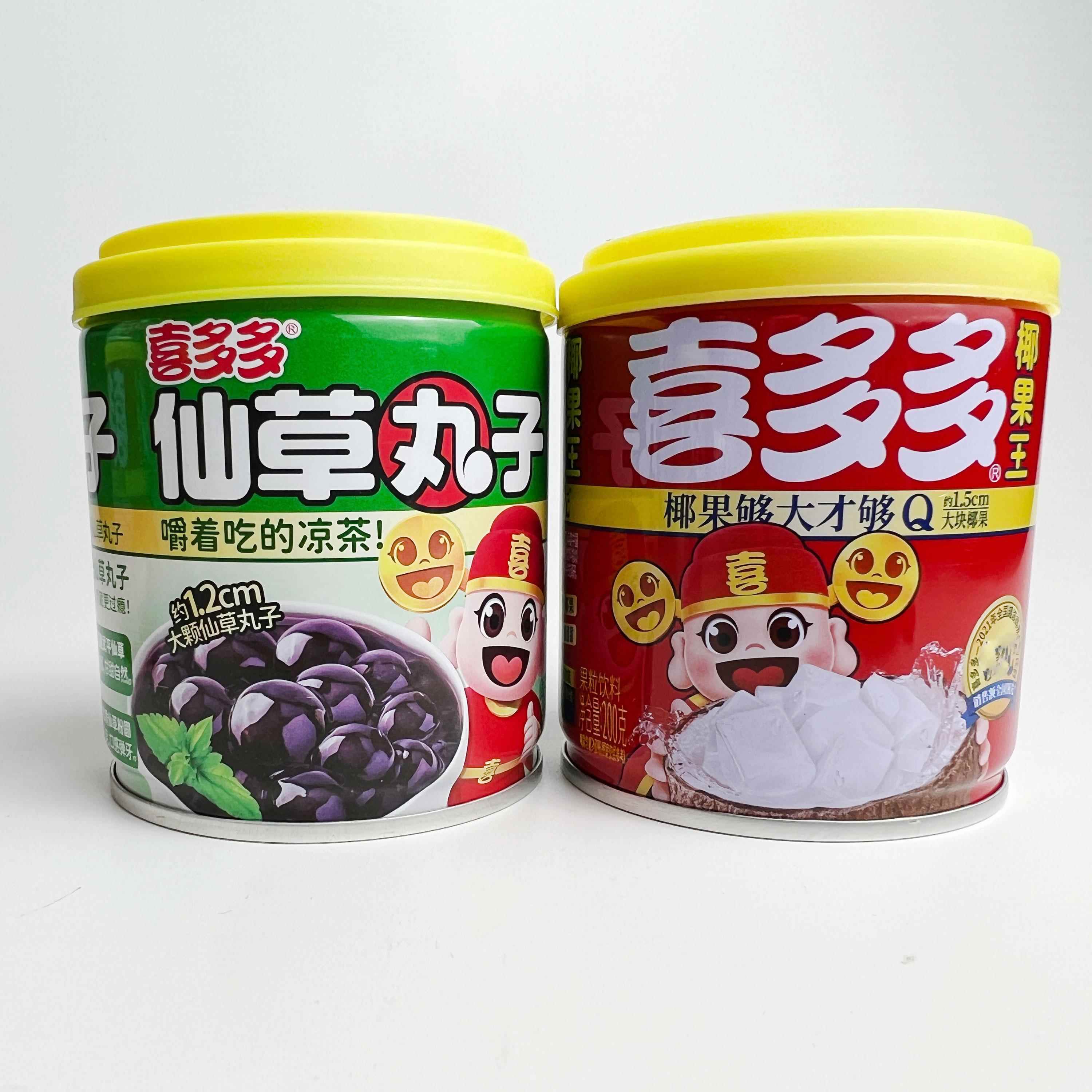 西多朵草果冻球花草茶植物饮料200g小瓶罐装椰子王水果夏季饮料即