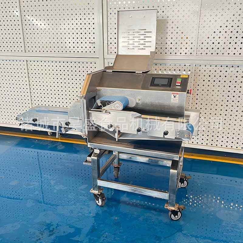 熟牛肉连续式切片机厚薄可调午餐肉大火腿切片设备腊肉切片机器