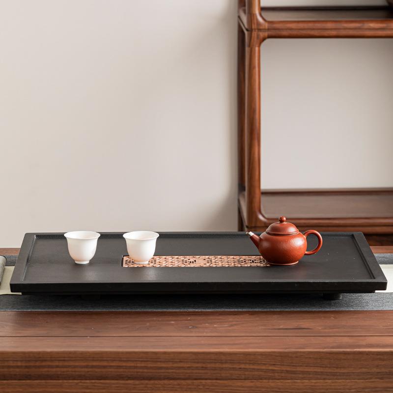 天然乌金石茶盘整块石材现代家用高端简约时尚大号茶台茶海茶托盘
