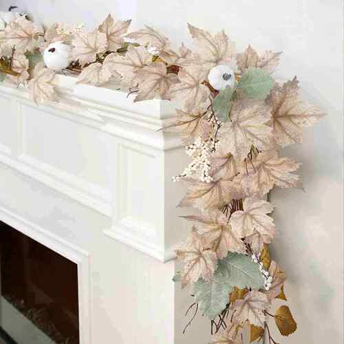 Fall Decoration - 1.75m Maple Leaf Pumpkin Berry garland - T