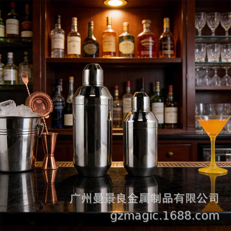 新款不锈钢304调酒器手摇雪克杯专业鸡尾酒吧工具柠檬茶制作器具