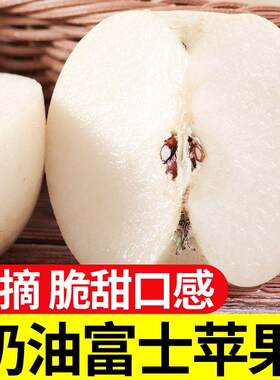 【现摘】山东新鲜奶油白苹果牛奶脆甜富士苹果新鲜5斤现摘现发