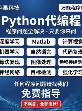 python程序代编代码帮做编写机器深度学习代做作问题解决指导接单