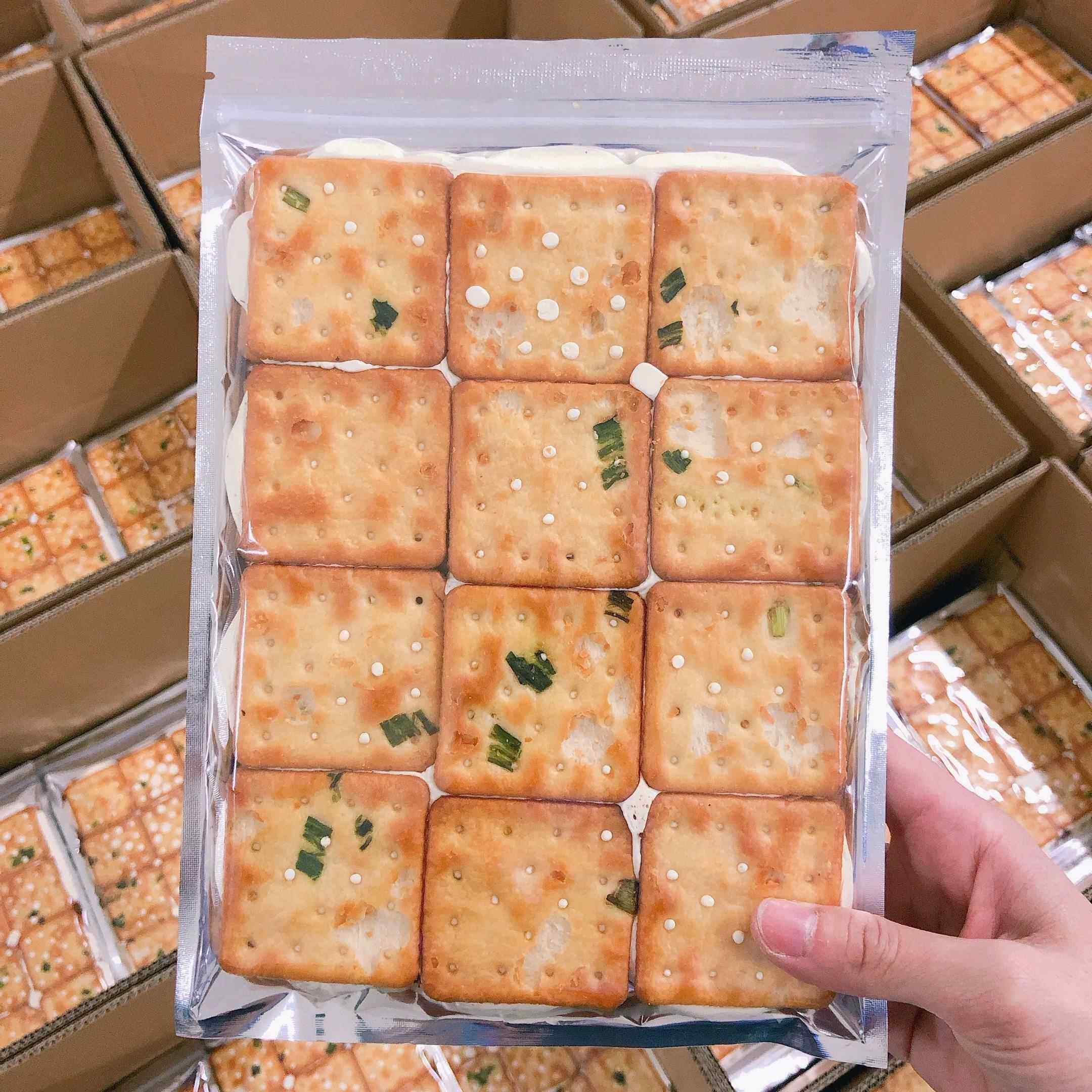 台湾香葱牛扎饼干 干奶网红手工夹心牛轧饼干 干零食小吃休闲 食