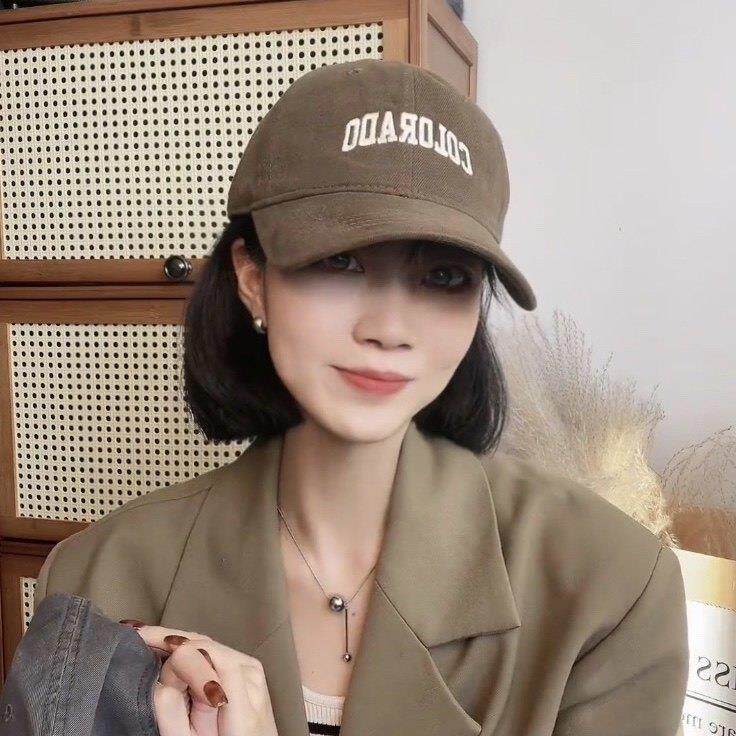 帽子假发一体超大头围女棒球帽显脸小自然时尚百搭短发中长发遮阳