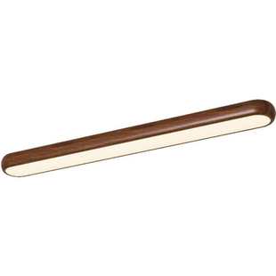 日式 阳台入户玄关衣帽间吸顶灯 复古胡桃木纹长条走廊过道灯新中式