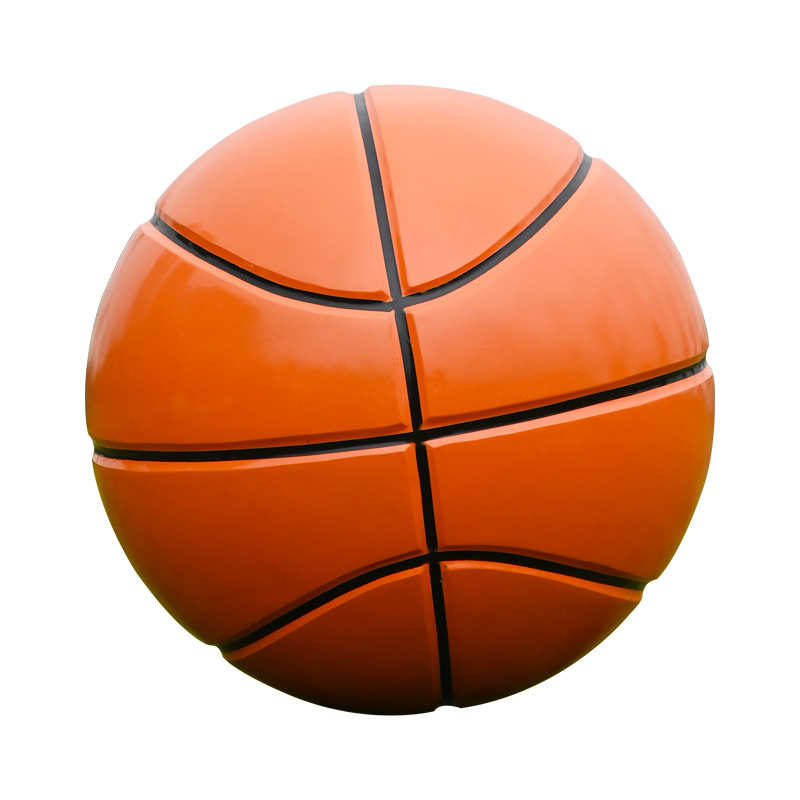 花园户外仿真足球摆件学校幼儿园小区玻璃钢篮球雕塑园林景观装饰