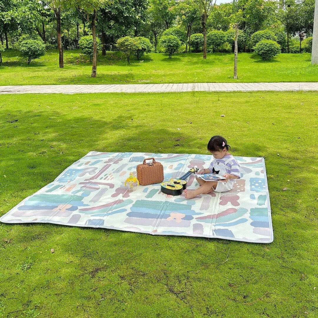 野餐垫婴儿防潮垫加厚露营垫帐篷户外地垫婴儿爬爬垫折叠草坪铺垫