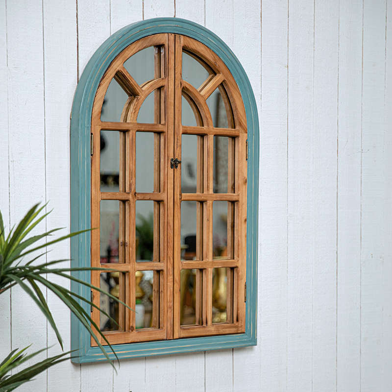 美式挂件假窗户实木假窗镜造景背景墙挂件墙面装饰复古装饰窗