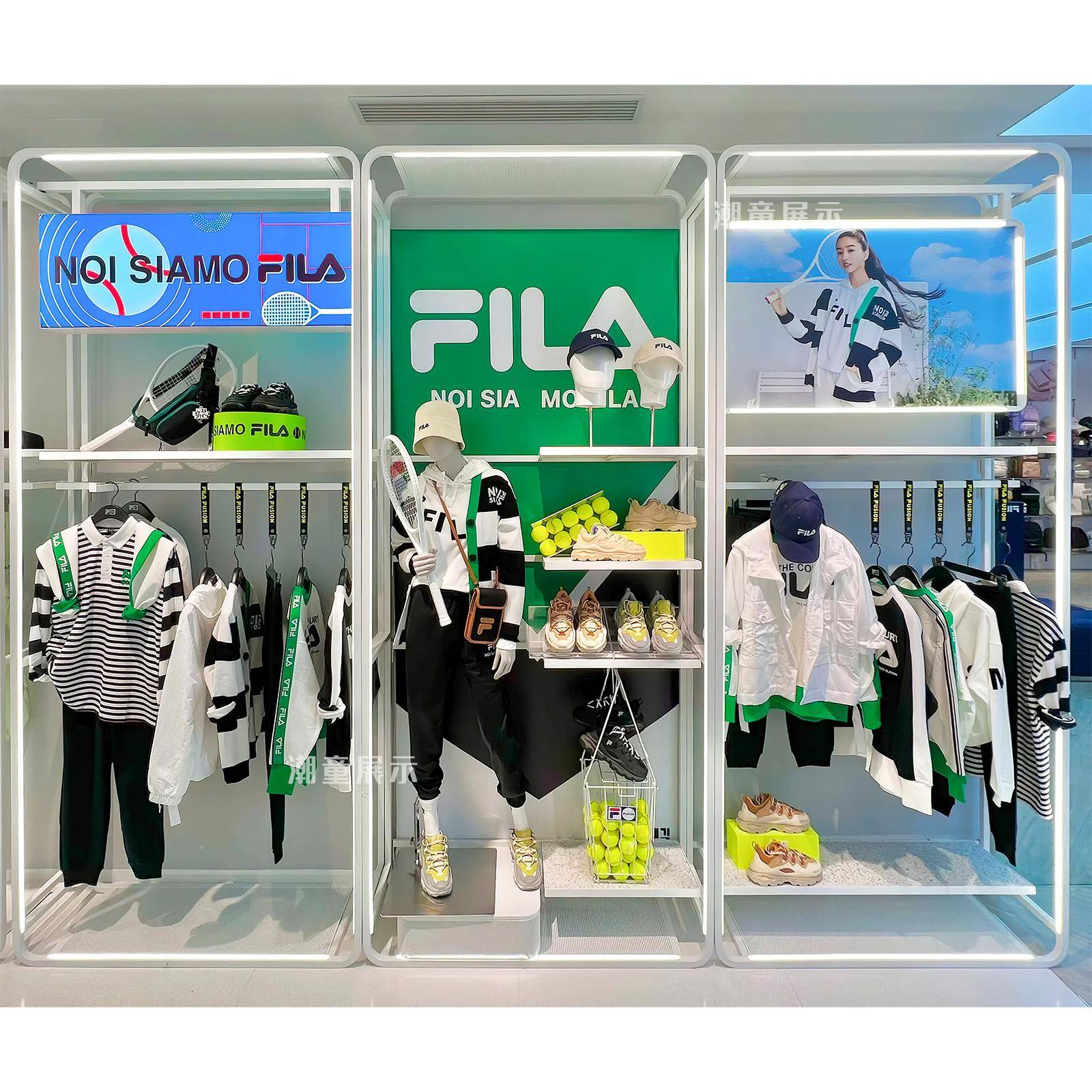 童装店展示架服装店落地式货架品牌运动服装店展示架挂衣架陈列架