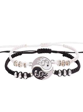 跨境爆款合金太极太极编织手链