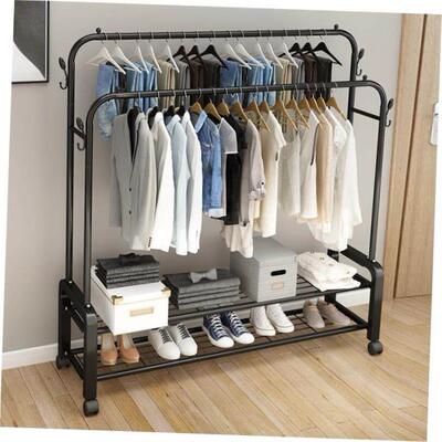 Hanging clothes rack one-pole hanger bedroom simple drying