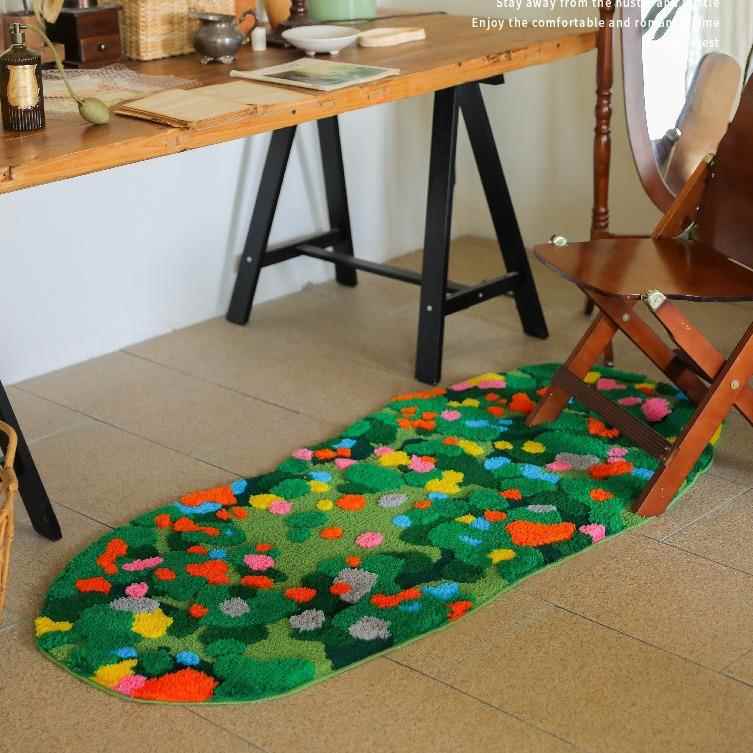 小植AL793599地绒毯浴室垫室簇绒地毯客厅地毯卧机织苔单藓地毯