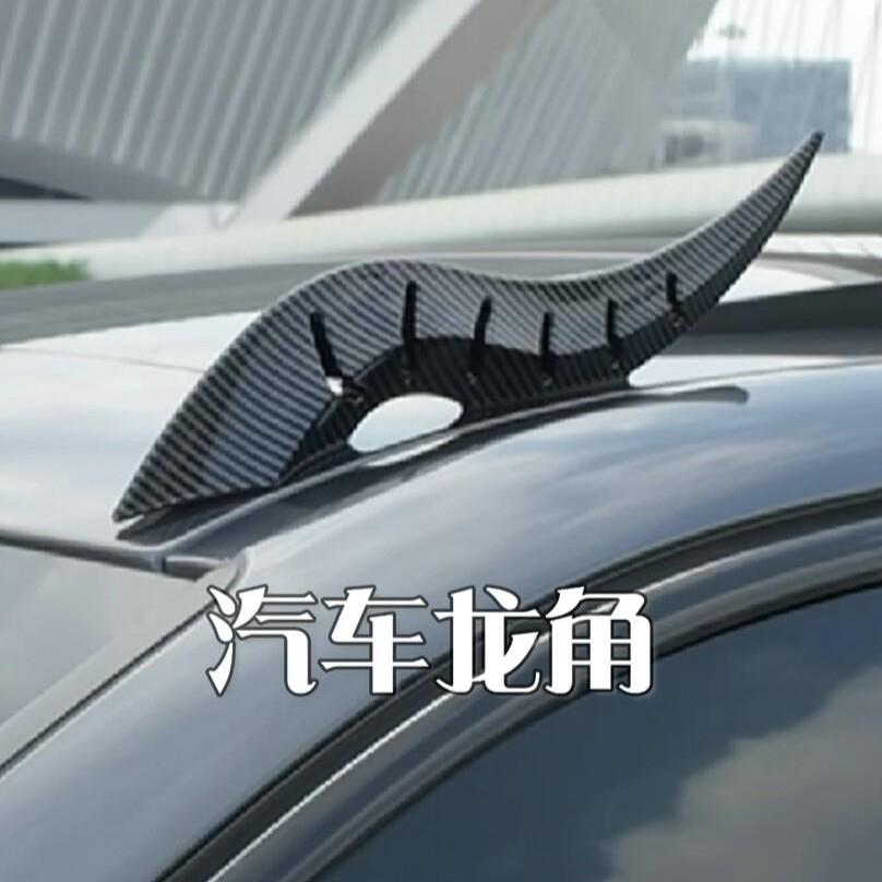 汽车龙角装饰弧形扰流鳍外部改件炫酷流体车顶翼创意个性车标配件