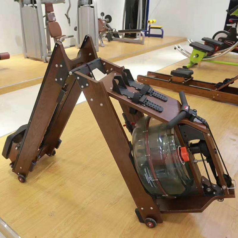 商用家用水阻划船机可折叠木质双轨air rower 水阻划船器