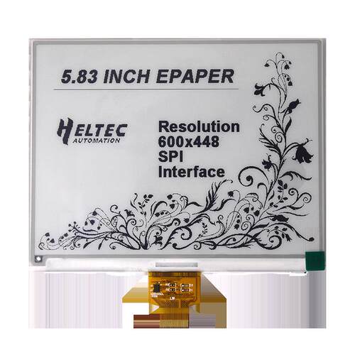 5.83英寸eink电子墨水屏幕spi黑白/黑白红/黄Heltec电子纸屏芯片
