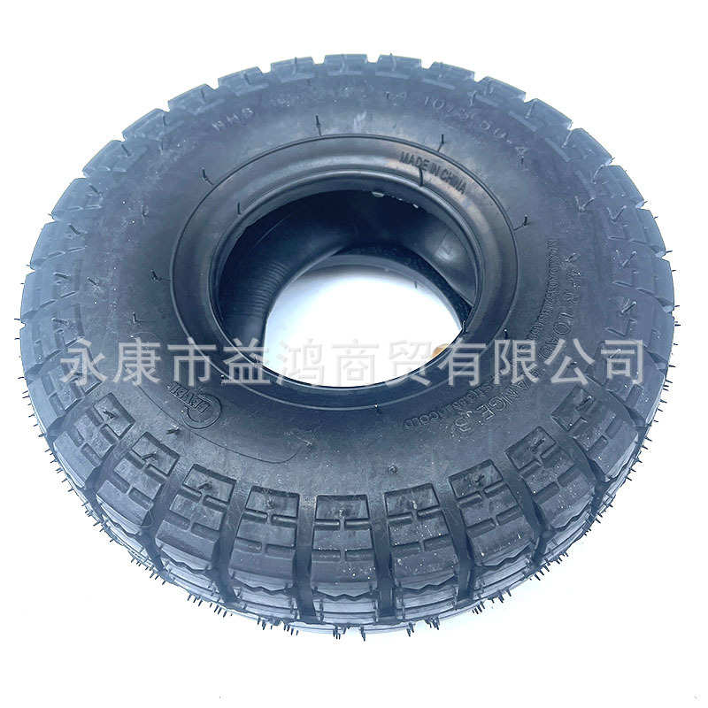 自制四轮沙滩卡丁车摩托车4.10/3.50-4寸改装轮胎公路加厚内外胎