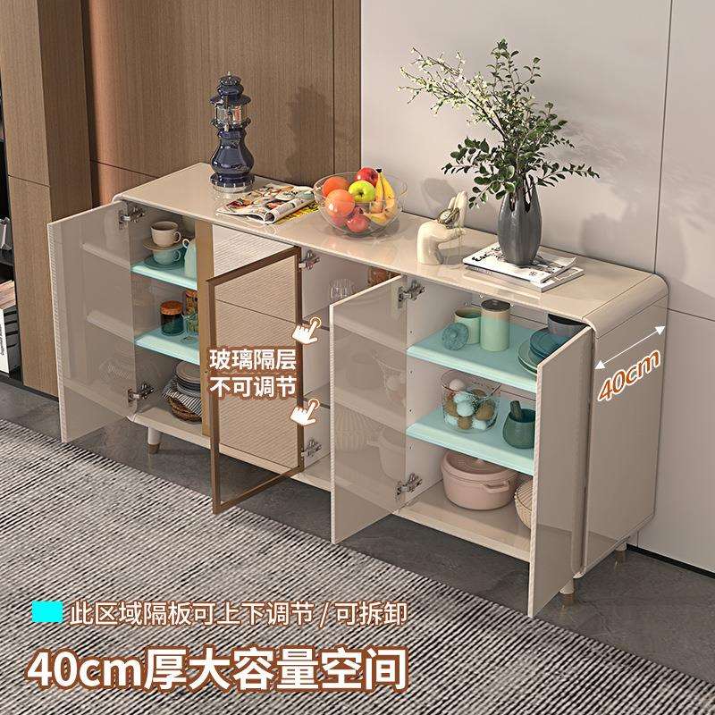 轻奢意式餐边柜现代简约靠墙一体厨房储物柜置物柜客厅收纳柜边柜