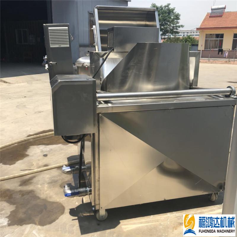 白条鱼油炸机炸鱼成套加工设备燃煤自动出料油炸锅