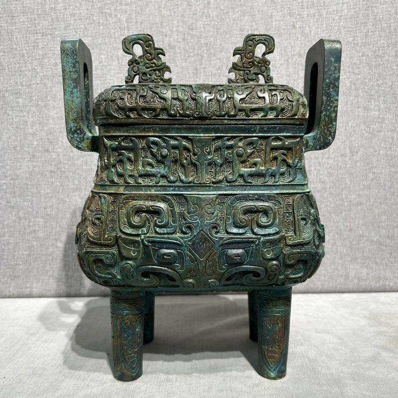 【西周风格】仿古青铜器滕侯鼎摆件 高精度复刻 收藏级家居装饰品