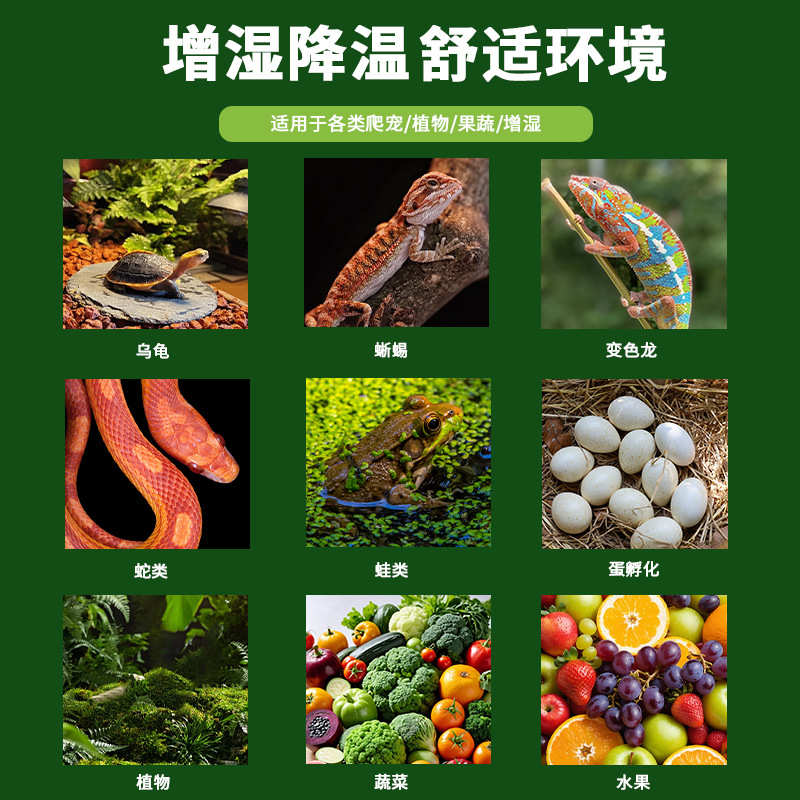 爬虫加湿器小型静音植物补水保湿空气加湿器大喷雾双管加湿器